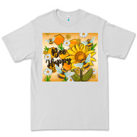 Dove Grey bee happy Premium Tee - MaliasSmallBusiness