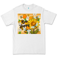 White bee happy Premium Tee - MaliasSmallBusiness
