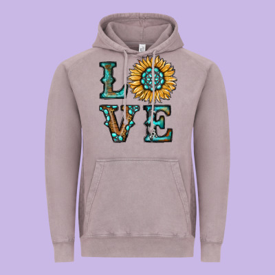 Sunflower Love Vintage Hoodie Designed By Ranaportraitstore