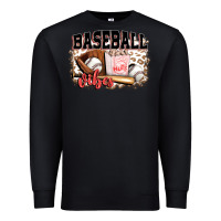 Black baseball vibes Premium Sweatshirt - FaDigitalArtStudio