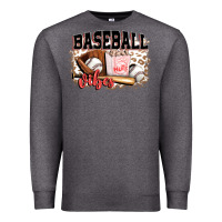 Charcoal Heather baseball vibes Premium Sweatshirt - FaDigitalArtStudio