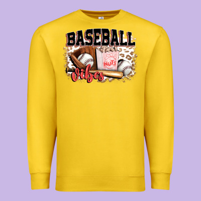 Baseball Vibes Premium Sweatshirt Designed By Fadigitalartstudio