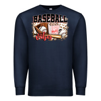 Navy baseball vibes Premium Sweatshirt - FaDigitalArtStudio