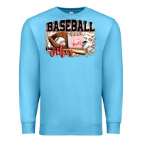 Ocean Blue baseball vibes Premium Sweatshirt - FaDigitalArtStudio