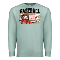 Seafoam baseball vibes Premium Sweatshirt - FaDigitalArtStudio