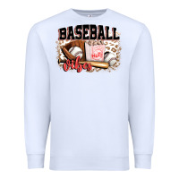 White baseball vibes Premium Sweatshirt - FaDigitalArtStudio