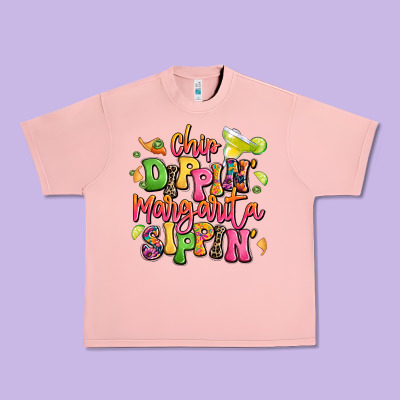 Chip Dippin' Margarita Sippin' Urban Heavy Tee Designed By Lillyallendesigns