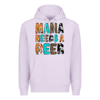 Lilac Mama Needs a Beer Premium Hoodie - CowCowDesign