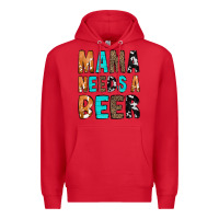 Red Mama Needs a Beer Premium Hoodie - CowCowDesign