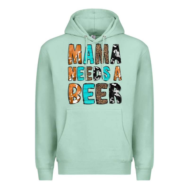 Mama Needs A Beer Premium Hoodie by CowCowDesign | Teevron