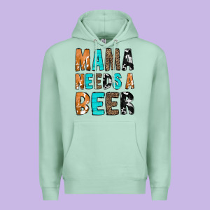 Mama Needs A Beer Premium Hoodie Designed By Cowcowdesign