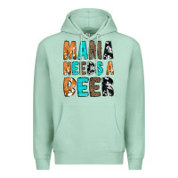 Seafoam Mama Needs a Beer Premium Hoodie - CowCowDesign