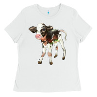 White Holstein Calf Ladies Tee - LillyAllenDesigns