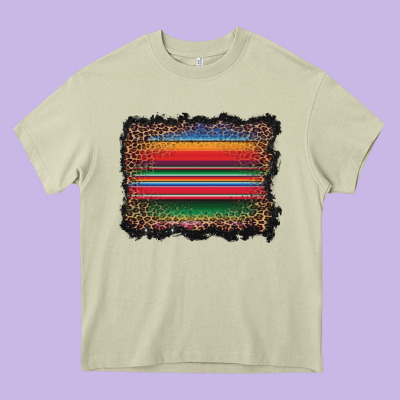 Serape Background Heavy Core Tee Designed By Barkaloodesign