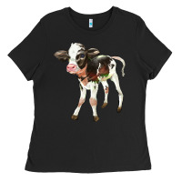 Black Holstein Calf Ladies Tee - LillyAllenDesigns
