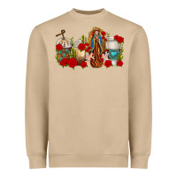 Mushroom Lady of Guadalupe Coffee Cups Heavyweight Sweatshirt - texasbilliewilder