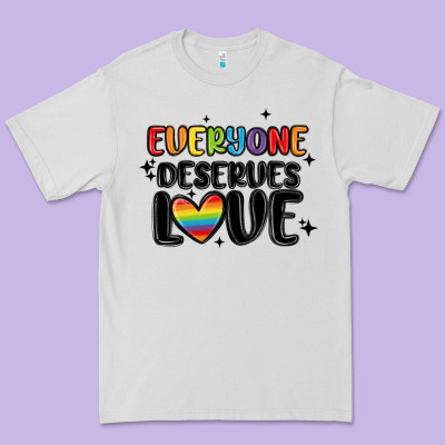 Everyone Deserves Love Premium Tee Designed By Maliassmallbusiness