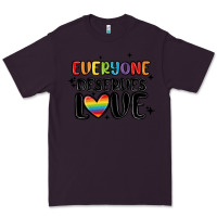 Plum everyone deserves love Premium Tee - MaliasSmallBusiness