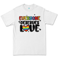 White everyone deserves love Premium Tee - MaliasSmallBusiness