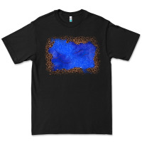 Black gemstone blue leopard background Premium Tee - JahusDesignShop