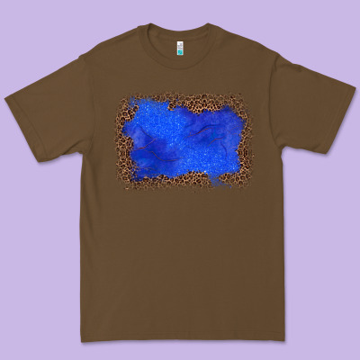 Gemstone Blue Leopard Background Premium Tee Designed By Jahusdesignshop