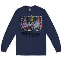 Navy I Want Hippopotamus For Christmas Long Sleeve Tee - Bettercallsaul