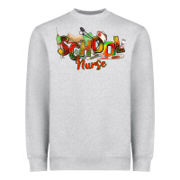 Heather Grey school nurse juneteenth Heavyweight Sweatshirt - NancyCooperArtShop