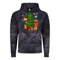 Cloud Black Christmas Elf With Gift Vintage Hoodie - BundleAndBundleShop