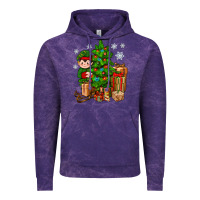 Cloud Purple Christmas Elf With Gift Vintage Hoodie - BundleAndBundleShop