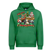 Emerald Merry Christmas  tractor Urban Hoodie - CowhideDigitalArt