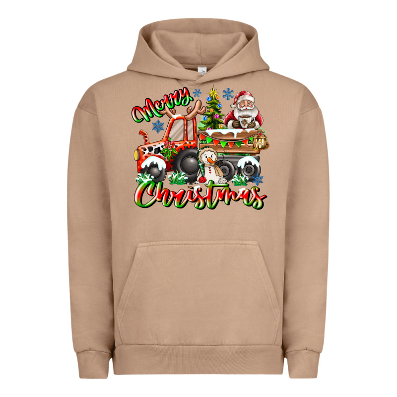 Merry Christmas  Tractor Urban Hoodie by CowhideDigitalArt | Teevron