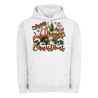 Pigment Lunar Rock Merry Christmas  tractor Urban Hoodie - CowhideDigitalArt