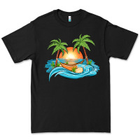 Black sunset beach scene Premium Tee - MaliasSmallBusiness