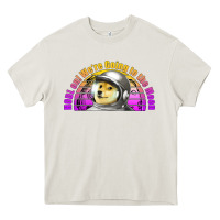 Cream doge coin hodl on we're going to the moon retro sunset Heavy Core Tee - Jasminsmagicworld