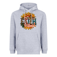 Heather Grey Faith USA Heavyweight Hoodie - FaDigitalArtStudio