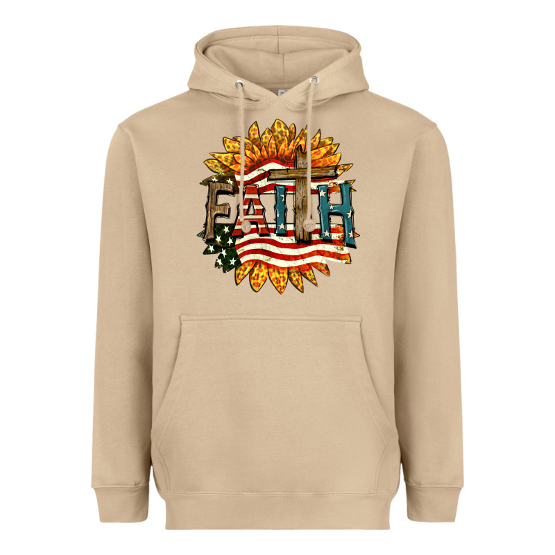 Faith Usa Heavyweight Hoodie by FaDigitalArtStudio | Teevron