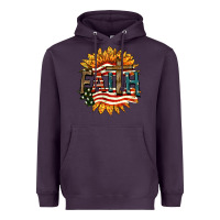 Plum Faith USA Heavyweight Hoodie - FaDigitalArtStudio