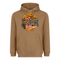 Toasted Coconut Faith USA Heavyweight Hoodie - FaDigitalArtStudio