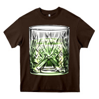 Chocolate Brown gin tonic Heavy Core Tee - AdoDesignShop