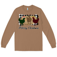 Toasted Coconut Merry Christmas Chickens Long Sleeve Tee - Bettercallsaul