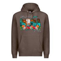 Coffee Glitter Dirt Mama Of Both Cow Flowers Premium Hoodie - CowCowDesign