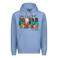 Colony Blue Glitter Dirt Mama Of Both Cow Flowers Premium Hoodie - CowCowDesign