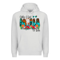 Dove Grey Glitter Dirt Mama Of Both Cow Flowers Premium Hoodie - CowCowDesign