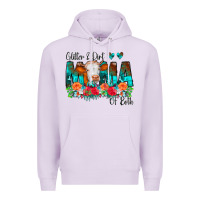 Lilac Glitter Dirt Mama Of Both Cow Flowers Premium Hoodie - CowCowDesign