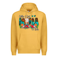 Mustard Glitter Dirt Mama Of Both Cow Flowers Premium Hoodie - CowCowDesign