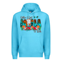 Ocean Blue Glitter Dirt Mama Of Both Cow Flowers Premium Hoodie - CowCowDesign