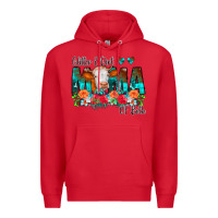 Red Glitter Dirt Mama Of Both Cow Flowers Premium Hoodie - CowCowDesign