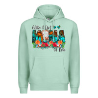 Seafoam Glitter Dirt Mama Of Both Cow Flowers Premium Hoodie - CowCowDesign