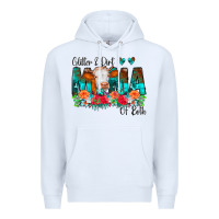 White Glitter Dirt Mama Of Both Cow Flowers Premium Hoodie - CowCowDesign