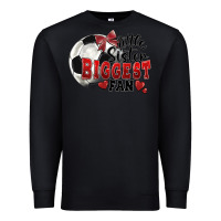 Black little sister biggest fan soccer Premium Sweatshirt - FaDigitalArtStudio
